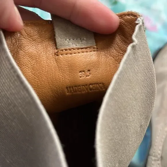 Rag & Bone Shiloh Mid Chelsea Suede Taupe Boots - 39.5